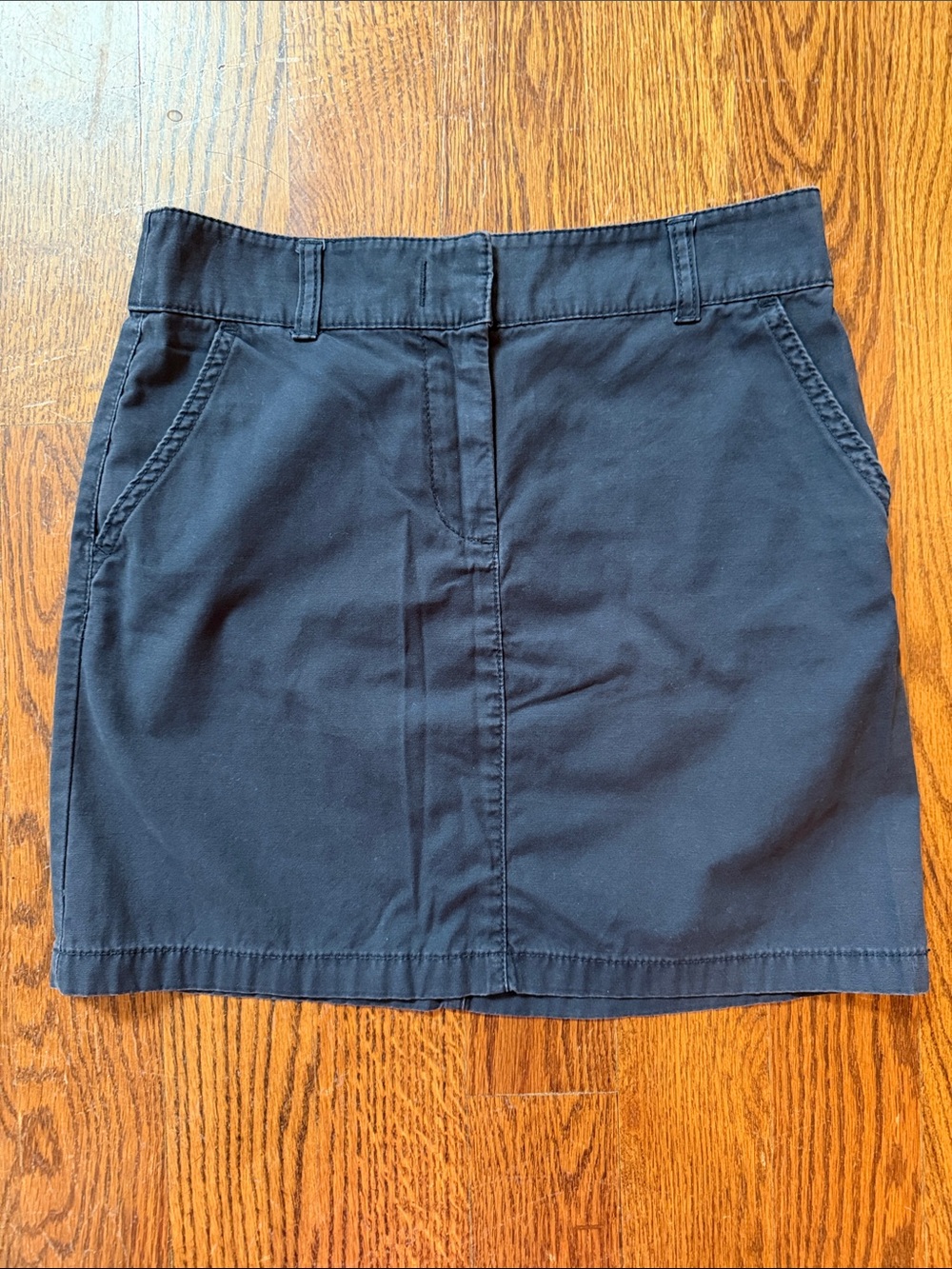 J. Crew  factory Navy Cotton chino Mini Skirt
